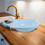 Sky Wall Mounted Bathroom Sink Basin with Space-Saving Design for Compact Home Bathrooms