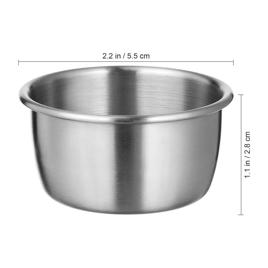 6-Pack Stainless Steel Dipping Sauce Cups, Reusable Round Condiment Holders for Restaurant and Home Dining Use