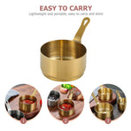 Stainless Steel Sauce Bowl Set in Golden for Condiment Storage and Serving