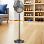 Black Plastic Replacement Pole for Standing Floor Fan, Rod for Enhanced Stability and Support