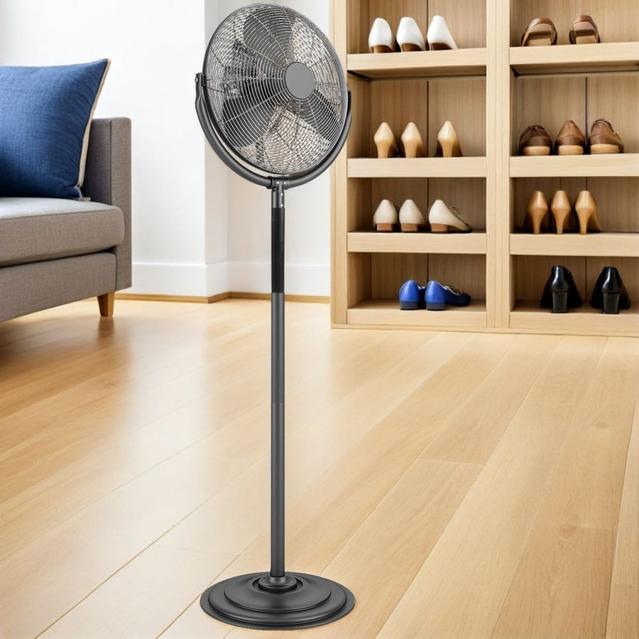 Black Plastic Replacement Pole for Standing Floor Fan, Rod for Enhanced Stability and Support