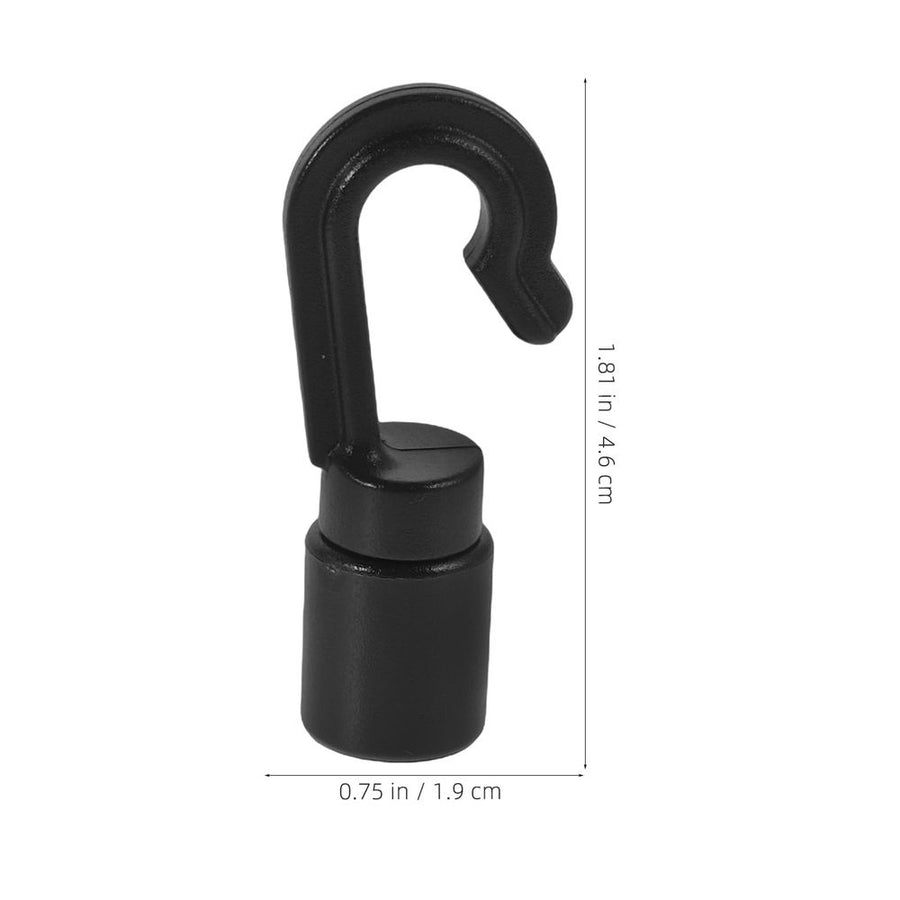 30-Pack Black Plastic Bungee Cord Clips Hooks for Camping Gear and Outdoor Use