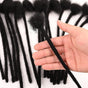 Real Human Hair Loc Extensions Black Dreadlocks Lightweight Comfortable Wear