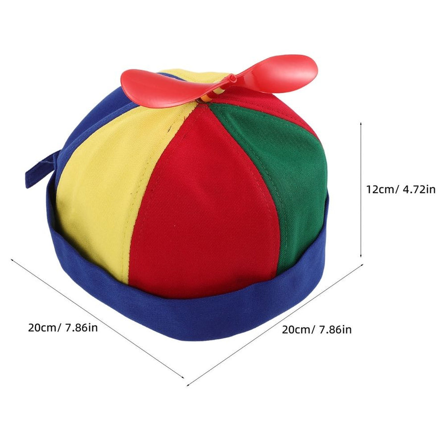 Adjustable Multi-Color Propeller Beanie Hat with Detachable Pinwheel for Family Gatherings and Outdoor Events