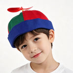Adjustable Multi-Color Propeller Beanie Hat with Detachable Pinwheel for Family Gatherings and Outdoor Events