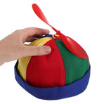 Adjustable Multi-Color Propeller Beanie Hat with Detachable Pinwheel for Family Gatherings and Outdoor Events