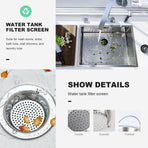 Plated Silver Bathroom Strainer, Catches Junk, Durable and Rust-Proof 2Pcs