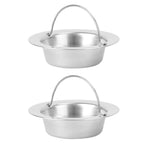 Plated Silver Bathroom Strainer, Catches Junk, Durable and Rust-Proof 2Pcs
