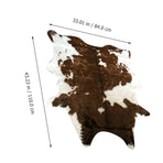 Brown Plush Faux Floor Rug 110x84cm Decorative Mat for Bedside