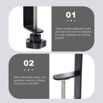 Installing Clip Durable Metal for Home Use Black 1Set