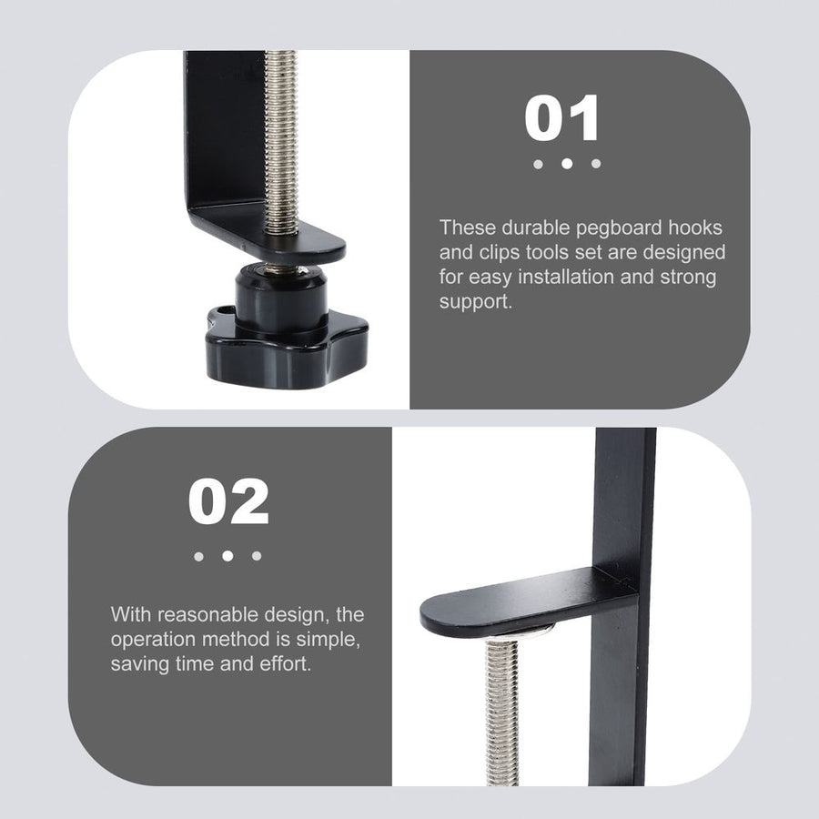 Installing Clip Durable Metal for Home Use Black 1Set