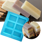 Single 4 Grid Oval Flexible Silicone Soap Mold, Reusable Handmade Soap Tray for Household DIY Craft Dessert Confection Prep