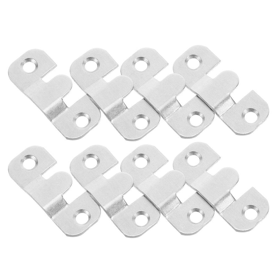 8-Piece Stainless Steel Picture Frame Hooks Set with Flush Mount Gallery Hanging Hardware