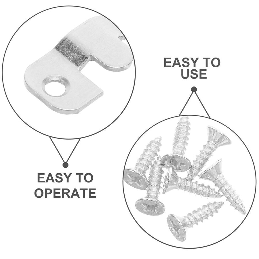 8-Piece Stainless Steel Picture Frame Hooks Set with Flush Mount Gallery Hanging Hardware