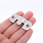 8-Piece Stainless Steel Picture Frame Hooks Set with Flush Mount Gallery Hanging Hardware