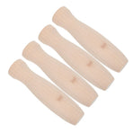 4-Piece Replacement Wood Handles for Grill Tools Set with , Design for BBQ Accessories