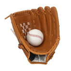 Outdoor Sports Left Hand Training Practice Softball Baseball Gloves Pitcher Hand Players Pocket Glove 10.5Inch Brown