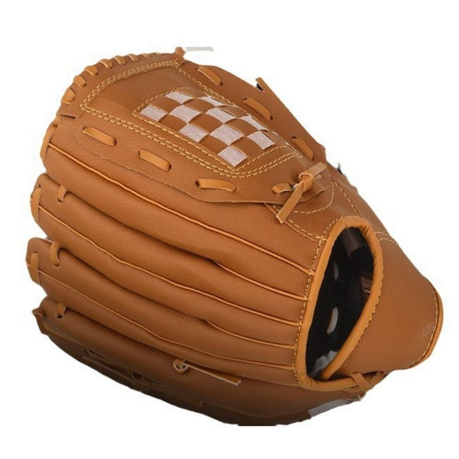 Outdoor Sports Left Hand Training Practice Softball Baseball Gloves Pitcher Hand Players Pocket Glove 10.5Inch Brown