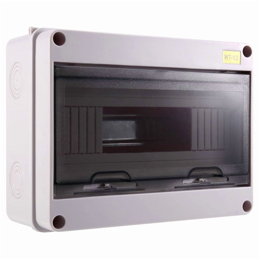 HT-12 Way IP65  Breaker Box Distribution Protection Box ABS Power Electronic Din Rail Enclosure for Circuit Breaker