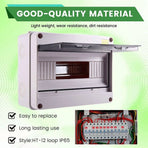 HT-12 Way IP65  Breaker Box Distribution Protection Box ABS Power Electronic Din Rail Enclosure for Circuit Breaker