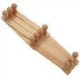 Wall Hanger 10 Hooks Pack of 4 Natural Wood Wall Mounted Expandable  Peg Coat Rack Hanger 4 Pack