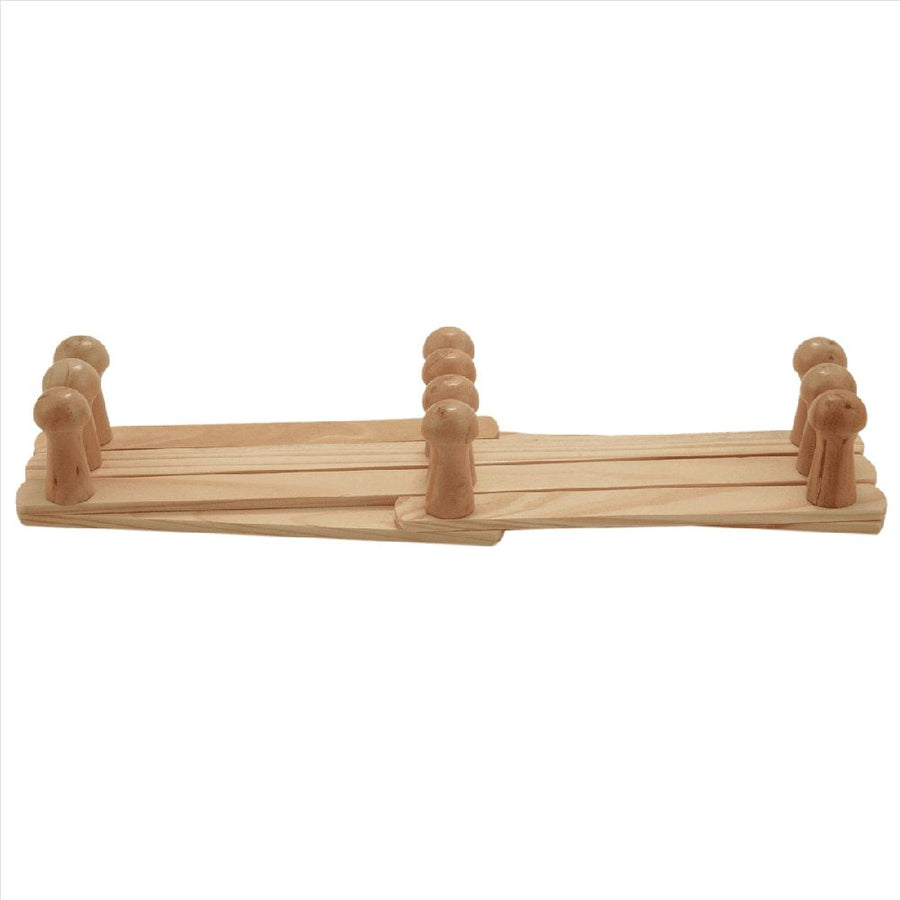 Wall Hanger 10 Hooks Pack of 4 Natural Wood Wall Mounted Expandable  Peg Coat Rack Hanger 4 Pack