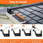 28-Pack Concealed Gutter Brackets, Sturdy Rain Gutter Brackets with Screws and Clamps for K-Type Vinyl Gutters