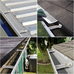 28-Pack Concealed Gutter Brackets, Sturdy Rain Gutter Brackets with Screws and Clamps for K-Type Vinyl Gutters