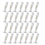 28-Pack Concealed Gutter Brackets, Sturdy Rain Gutter Brackets with Screws and Clamps for K-Type Vinyl Gutters