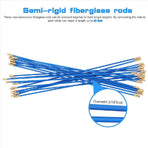 2 Set 20 Feet Fiberglass Fish Tape Cable Rods,Electrical Wire Running PushPull Kit with Hook and Hole Kit