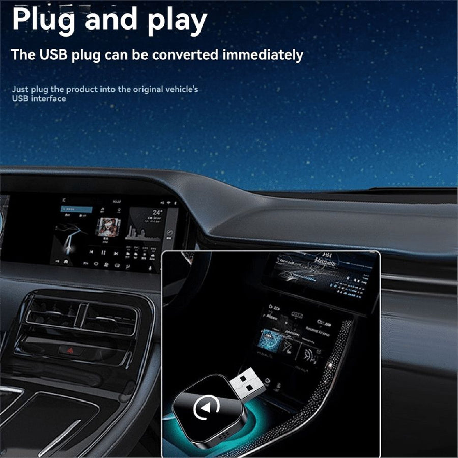 2in1 AI Box Wireless Android Auto Plug and Play USB CarDongle BluetoothWiFi for Wired CarPlayAndriod Auto Car B