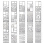 Junk Journaling Stencil Set Template Geometry Shape Planner Stencil Scrapbooking Stencils for Painting and Decor 1-20,1Set x Junk Journaling Stencil