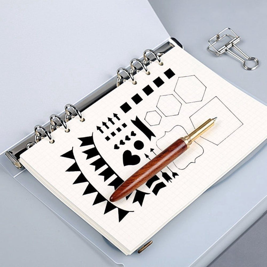 Junk Journaling Stencil Set Template Geometry Shape Planner Stencil Scrapbooking Stencils for Painting and Decor 1-20,1Set x Junk Journaling Stencil
