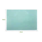 Silicone Dough Mat, Green, Non-Slip and Heat-Resistant, with Scale for Baking, 1Pc