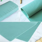 Silicone Dough Mat, Green, Non-Slip and Heat-Resistant, with Scale for Baking, 1Pc