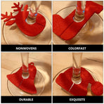 Holiday Glass Identification Rings Assorted Color Nonwovens 8pcs