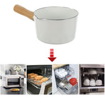 Small Pot With Spout Milk Cooking Pot White Instant Noodles For Kitchenware 1Pcs