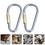 2-Pack Heavy Duty Locking Carabiners for Paracord, Utility, Outdoor, Camping, and Everyday Use