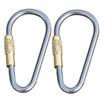 2-Pack Heavy Duty Locking Carabiners for Paracord, Utility, Outdoor, Camping, and Everyday Use