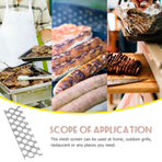 Stainless Steel Griddle Mesh Screen, Silver Bbq Grill Food Protector