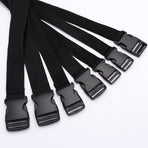 10-Pack Adjustable Black Travel Luggage Straps, Baggage Packing Belts to Secure Suitcases and Bags