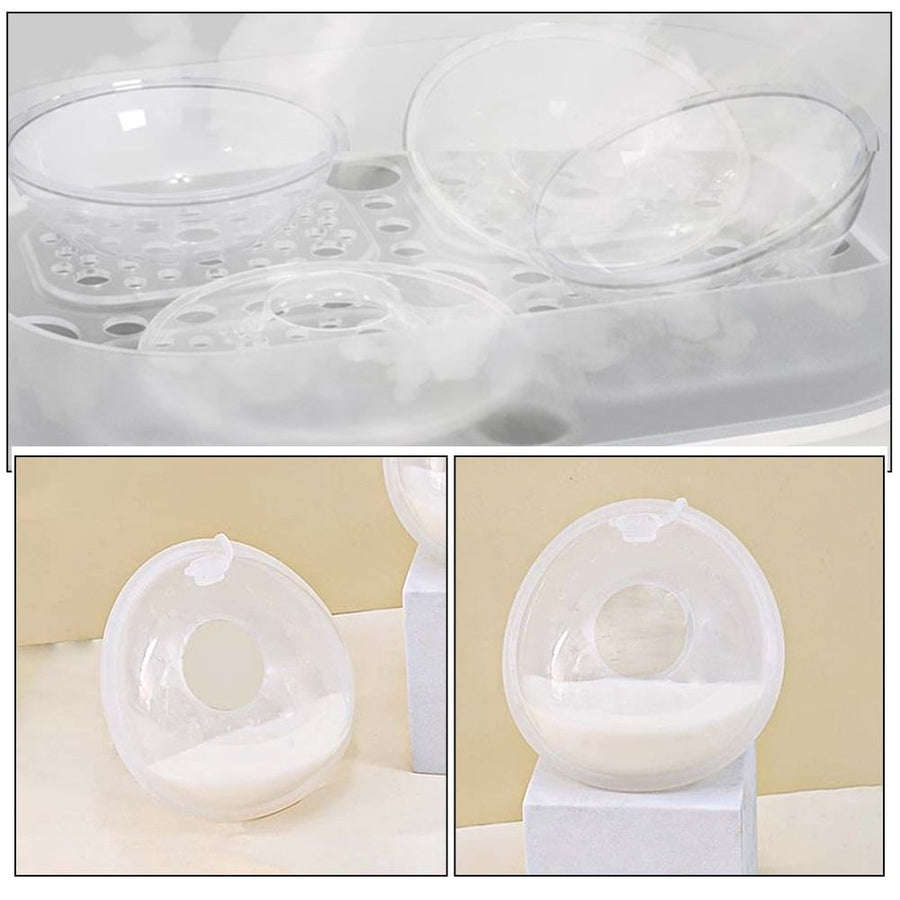2-Pack Leakproof Silicone Collector Shells Pads for Comfortable and Convenient Breastfeeding Moms