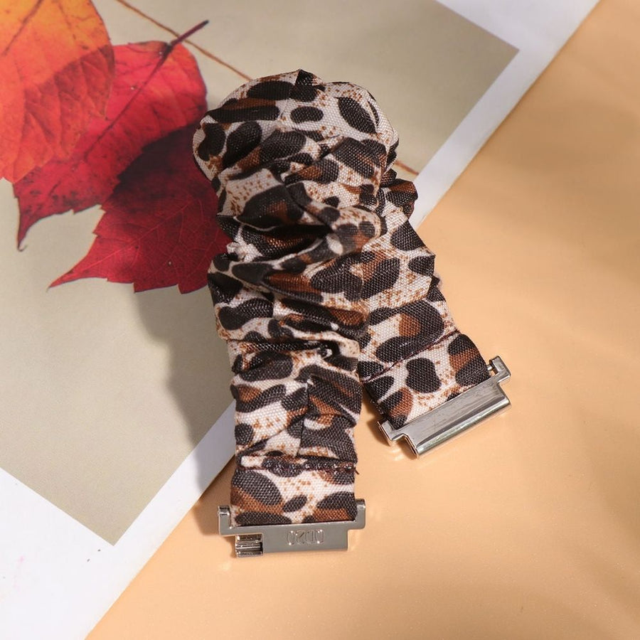 1Pc Premium Cloth Watch Band Leopard Pattern Headband Style for Watch Accessory