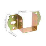 Fence Railing Brackets, Light Yellow Galvanized Iron, Easy Install, for Wood Fences 10Pcs