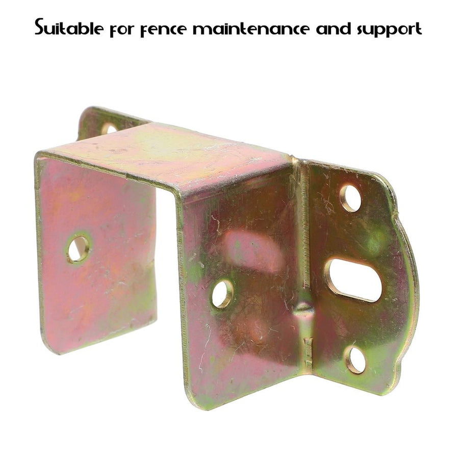 Fence Railing Brackets, Light Yellow Galvanized Iron, Easy Install, for Wood Fences 10Pcs