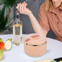 Insulated Pink Stainless Steel Noodle Bowl with Handle, Microwave Safe