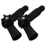 2-Pack Black Universal Threaded Mop Handle Adapter with Extension Pole and Adjustable Angle Hinge for Home Cleaning