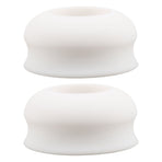 2Pcs White Baseball Bat Choke Up Rings Soft Grip Taper Knob for Secure Swing