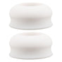2Pcs White Baseball Bat Choke Up Rings Soft Grip Taper Knob for Secure Swing