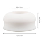 2Pcs White Baseball Bat Choke Up Rings Soft Grip Taper Knob for Secure Swing